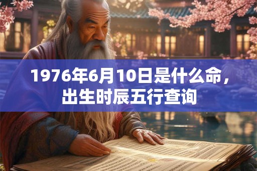 1976年6月10日是什么命,出生时辰五行查询 1976年6月10日是什么命,出生时辰五行查询