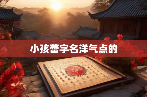 小孩蕾字名洋气点的