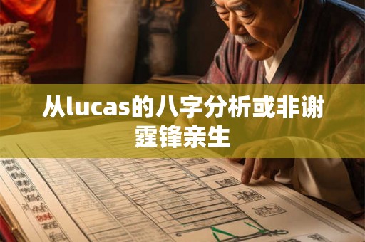 从lucas的八字分析或非谢霆锋亲生