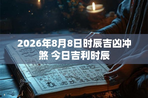 2026年8月8日时辰吉凶冲煞 今日吉利时辰