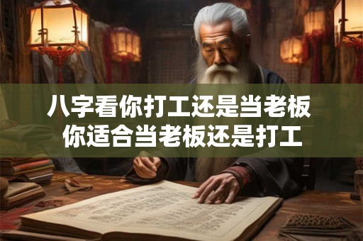 八字看你打工还是当老板 你适合当老板还是打工