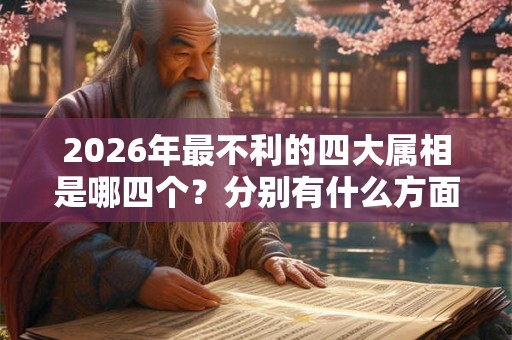 2026年最不利的四大属相是哪四个？分别有什么方面的困扰？