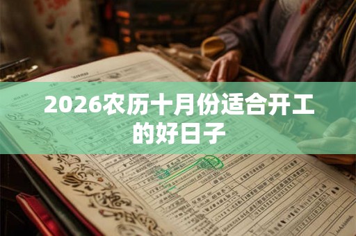 2026农历十月份适合开工的好日子