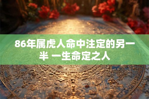 86年属虎人命中注定的另一半 一生命定之人