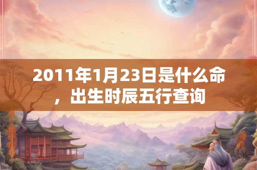 2011年1月23日是什么命，出生时辰五行查询