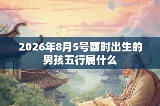 2026年8月5号酉时出生的男孩五行属什么