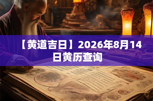 【黄道吉日】2026年8月14日黄历查询