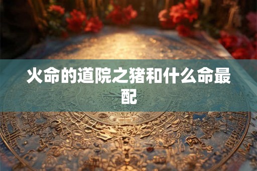 火命的道院之猪和什么命最配