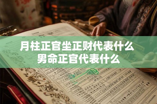 月柱正官坐正财代表什么 男命正官代表什么