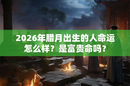 2026年腊月出生的人命运怎么样？是富贵命吗？