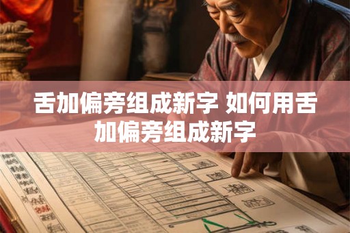 舌加偏旁组成新字 如何用舌加偏旁组成新字