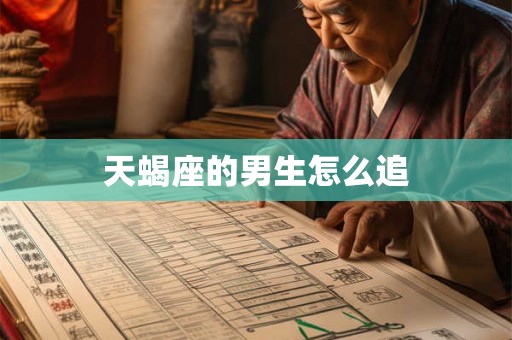 天蝎座的男生怎么追