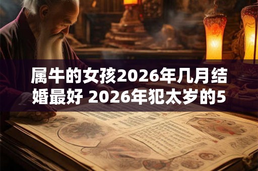 属牛的女孩2026年几月结婚最好 2026年犯太岁的5个生肖