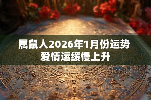 属鼠人2026年1月份运势 爱情运缓慢上升