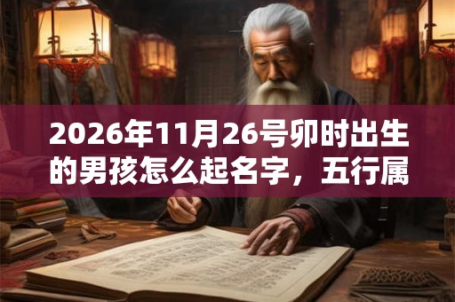 2026年11月26号卯时出生的男孩怎么起名字，五行属什么