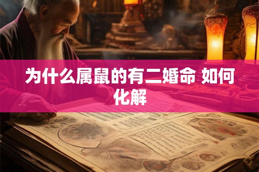 为什么属鼠的有二婚命 如何化解
