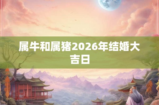 属牛和属猪2026年结婚大吉日 属牛和属猪2026年结婚大吉日