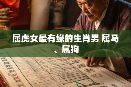 属虎女最有缘的生肖男 属马、属狗