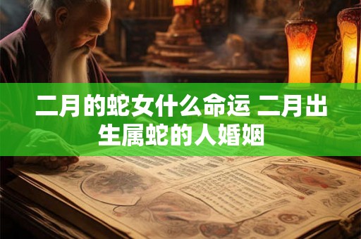 二月的蛇女什么命运 二月出生属蛇的人婚姻