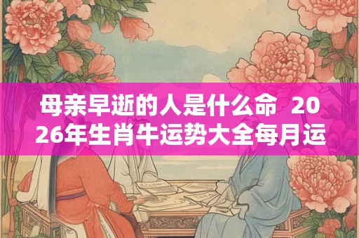母亲早逝的人是什么命  2026年生肖牛运势大全每月运程