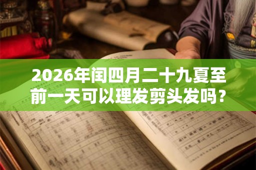 2026年闰四月二十九夏至前一天可以理发剪头发吗？