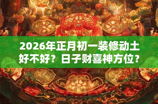 2026年正月初一装修动土好不好？日子财喜神方位？