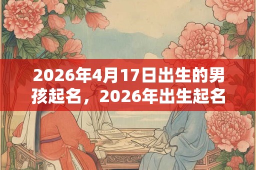 2026年4月17日出生的男孩起名，2026年出生起名不宜用哪些字？