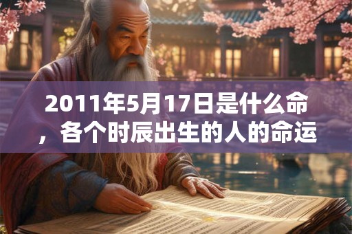 2011年5月17日是什么命，各个时辰出生的人的命运