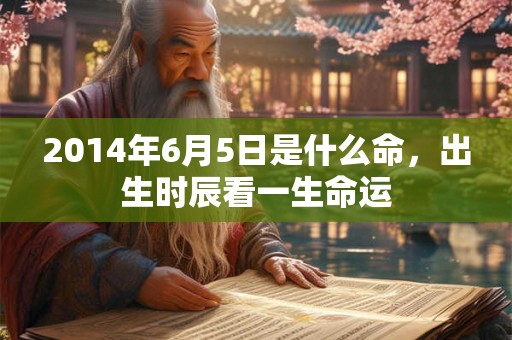 2014年6月5日是什么命，出生时辰看一生命运