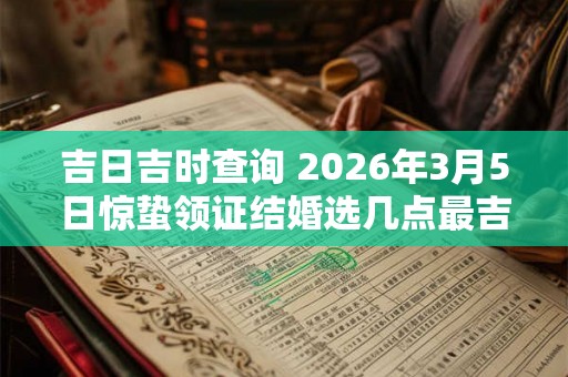 吉日吉时查询 2026年3月5日惊蛰领证结婚选几点最吉利