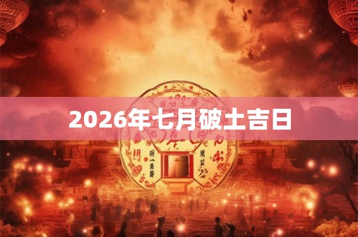 2026年七月破土吉日