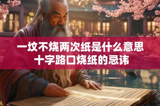 一坟不烧两次纸是什么意思 十字路口烧纸的忌讳