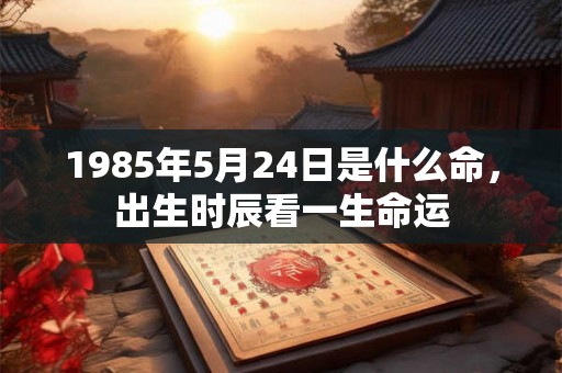 1985年5月24日是什么命，出生时辰看一生命运