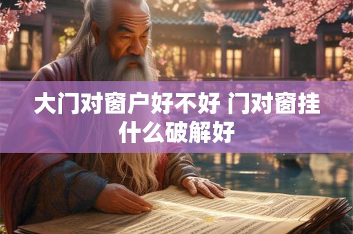 大门对窗户好不好 门对窗挂什么破解好