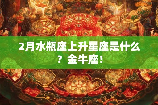 2月水瓶座上升星座是什么？金牛座！