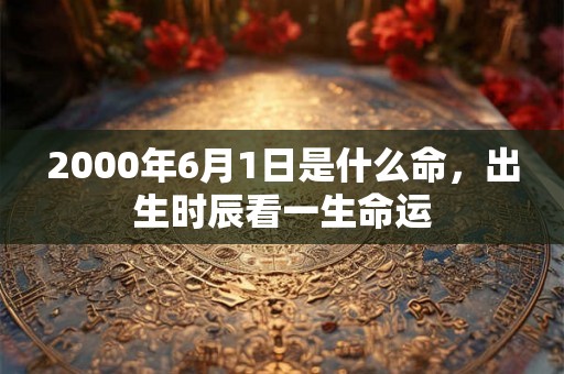 2000年6月1日是什么命，出生时辰看一生命运