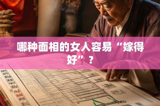 哪种面相的女人容易“嫁得好”？