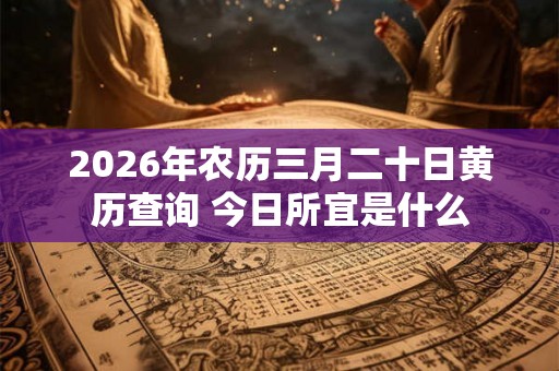 2026年农历三月二十日黄历查询 今日所宜是什么