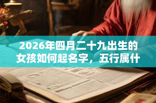 2026年四月二十九出生的女孩如何起名字，五行属什么