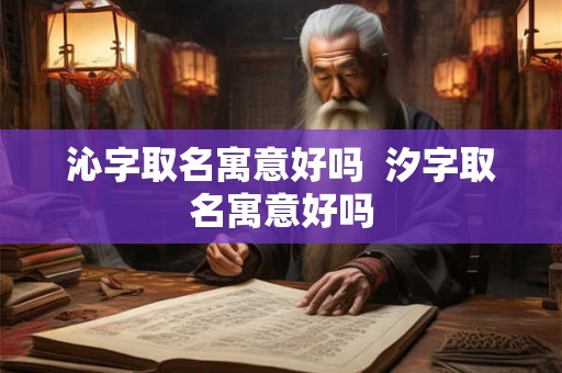 沁字取名寓意好吗  汐字取名寓意好吗