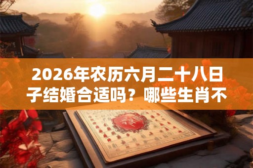 2026年农历六月二十八日子结婚合适吗？哪些生肖不能结婚？