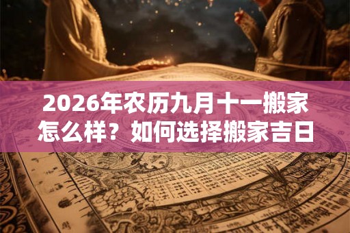 2026年农历九月十一搬家怎么样？如何选择搬家吉日？