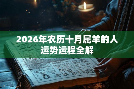 2026年农历十月属羊的人运势运程全解