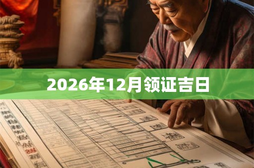 2026年12月领证吉日
