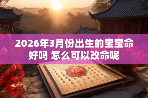 2026年3月份出生的宝宝命好吗 怎么可以改命呢