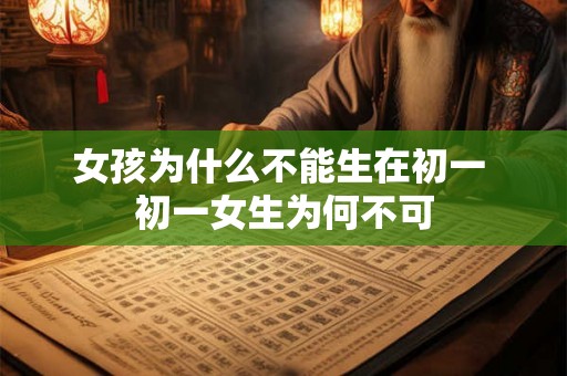 女孩为什么不能生在初一 初一女生为何不可