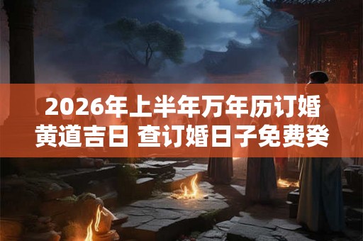 2026年上半年万年历订婚黄道吉日 查订婚日子免费癸卯年