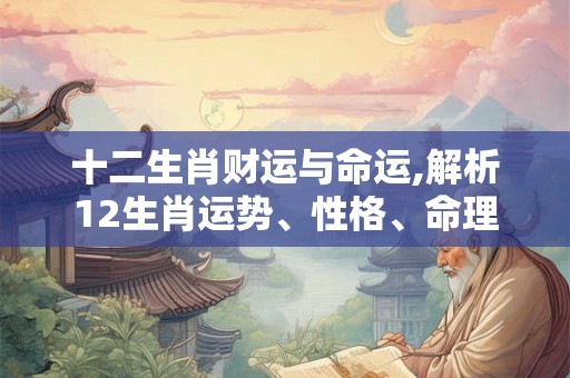 十二生肖财运与命运,解析12生肖运势、性格、命理