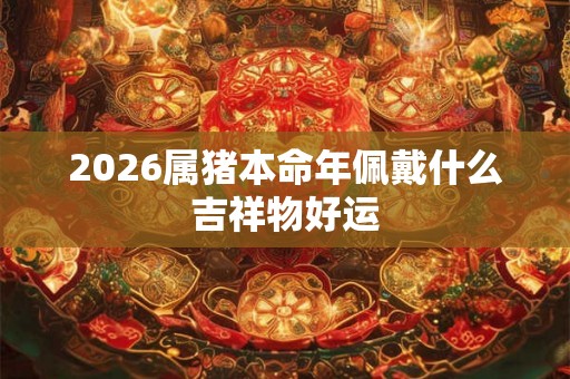 2026属猪本命年佩戴什么吉祥物好运