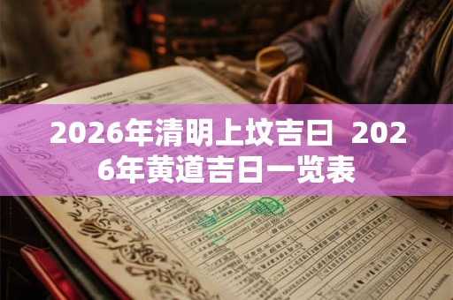 2026年清明上坟吉曰  2026年黄道吉日一览表